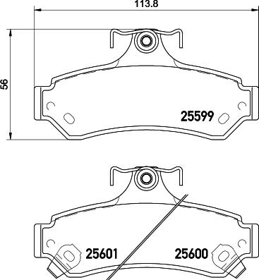 HELLA 8DB 355 020-531 - Гальмівні колодки, дискові гальма autocars.com.ua