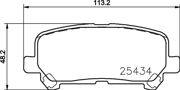 HELLA 8DB 355 020-601 - Гальмівні колодки, дискові гальма autocars.com.ua