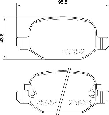 HELLA 8DB 355 020-761 - Гальмівні колодки, дискові гальма autocars.com.ua