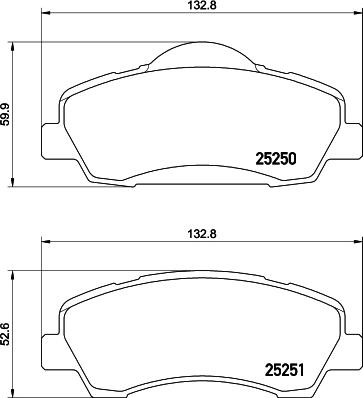 HELLA 8DB 355 020-771 - Тормозные колодки, дисковые, комплект autodnr.net