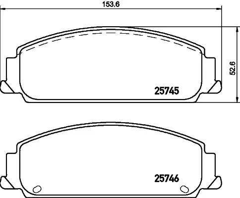 HELLA 8DB 355 020-861 - Гальмівні колодки, дискові гальма autocars.com.ua