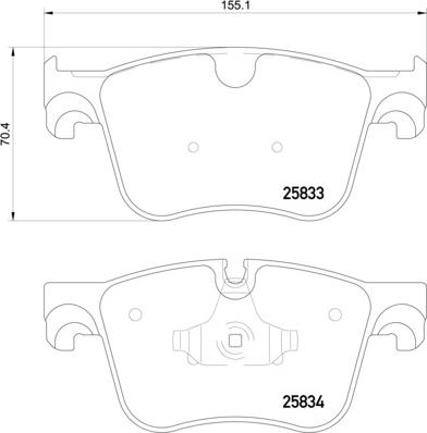 HELLA 8DB 355 020-981 - Тормозные колодки, дисковые, комплект autodnr.net