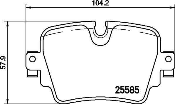 HELLA 8DB 355 021-161 - Тормозные колодки, дисковые, комплект avtokuzovplus.com.ua