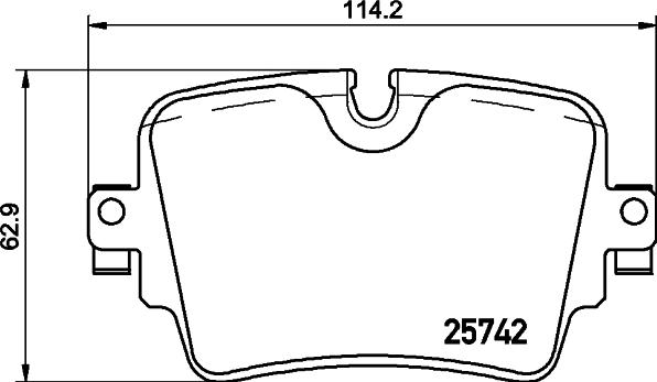 HELLA 8DB 355 021-391 - Тормозные колодки, дисковые, комплект avtokuzovplus.com.ua