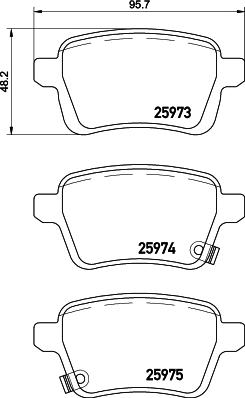 HELLA 8DB 355 021-441 - Гальмівні колодки, дискові гальма autocars.com.ua