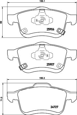 HELLA 8DB 355 021-451 - Гальмівні колодки, дискові гальма autocars.com.ua