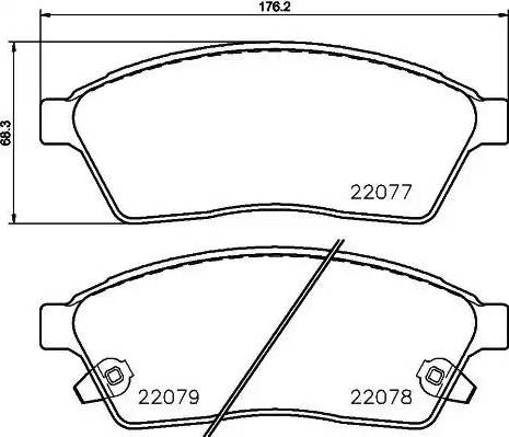 HELLA 8DB 355 021-601 - Гальмівні колодки, дискові гальма autocars.com.ua