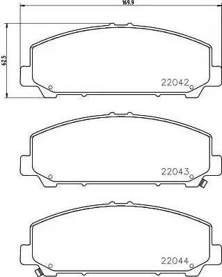 HELLA 8DB 355 021-731 - Гальмівні колодки, дискові гальма autocars.com.ua