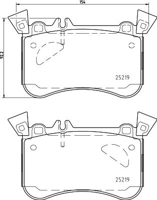 HELLA 8DB 355 021-771 - Гальмівні колодки, дискові гальма autocars.com.ua