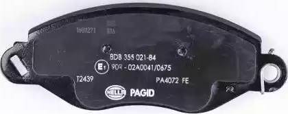 HELLA 8DB 355 021-841 - Тормозные колодки, дисковые, комплект autodnr.net