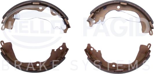 HELLA 8DB 355 022-061 - Комплект гальм, барабанний механізм autocars.com.ua