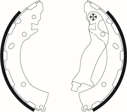 HELLA 8DB 355 022-191 - Комплект тормозных колодок, барабанные autodnr.net