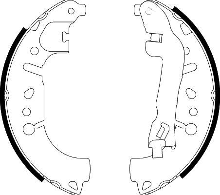 HELLA 8DB 355 022-271 - Комплект тормозных колодок, барабанные avtokuzovplus.com.ua