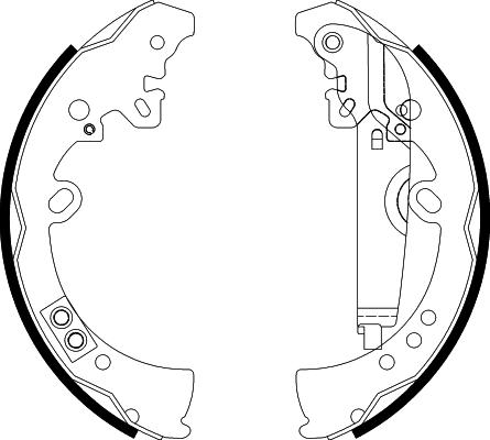 HELLA 8DB 355 022-591 - Комплект тормозных колодок, барабанные avtokuzovplus.com.ua