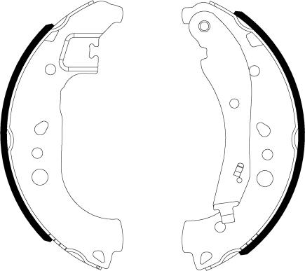 HELLA 8DB 355 022-911 - Комплект тормозных колодок, барабанные autodnr.net