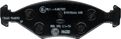 HELLA 8DB 355 024-761 - Гальмівні колодки, дискові гальма autocars.com.ua