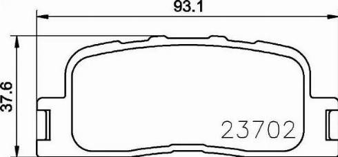 HELLA 8DB 355 024-851 - Тормозные колодки, дисковые, комплект autodnr.net