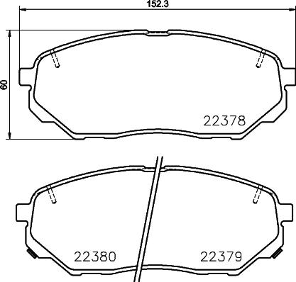 HELLA 8DB 355 024-901 - Гальмівні колодки, дискові гальма autocars.com.ua