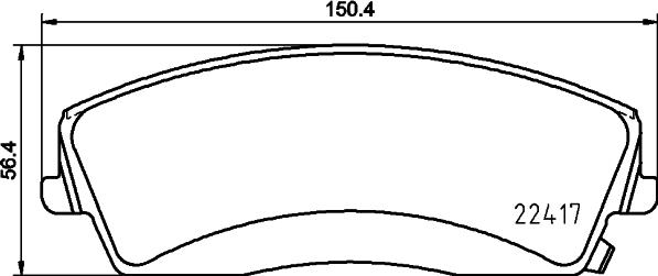 HELLA 8DB 355 025-001 - Гальмівні колодки, дискові гальма autocars.com.ua