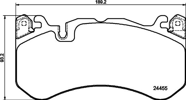 HELLA 8DB 355 025-011 - Гальмівні колодки, дискові гальма autocars.com.ua