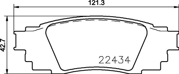 HELLA 8DB 355 025-121 - Гальмівні колодки, дискові гальма autocars.com.ua