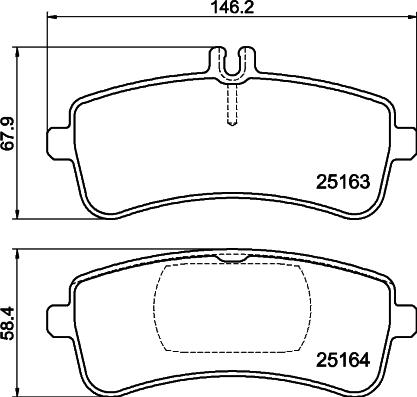 HELLA 8DB 355 025-241 - Гальмівні колодки, дискові гальма autocars.com.ua