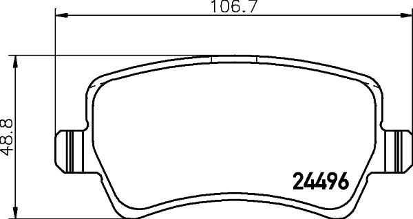 HELLA 8DB 355 025-411 - Тормозные колодки, дисковые, комплект autodnr.net