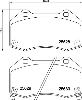 HELLA 8DB 355 025-871 - Тормозные колодки, дисковые, комплект avtokuzovplus.com.ua