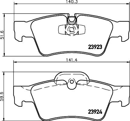 HELLA 8DB 355 026-091 - Гальмівні колодки, дискові гальма autocars.com.ua