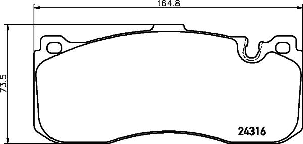 HELLA 8DB 355 026-281 - Тормозные колодки, дисковые, комплект avtokuzovplus.com.ua