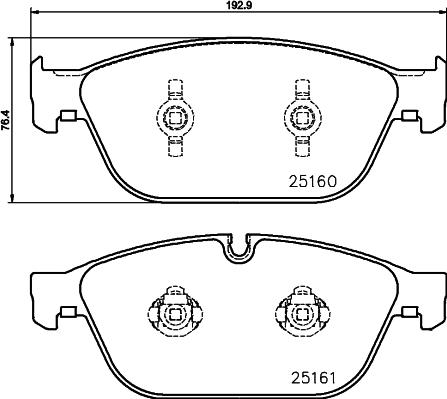 HELLA 8DB 355 026-391 - Гальмівні колодки, дискові гальма autocars.com.ua