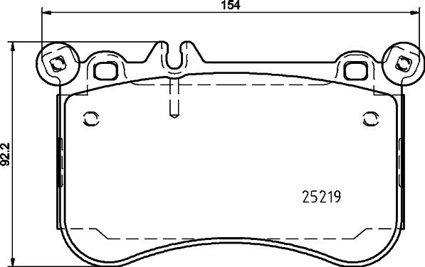 HELLA 8DB 355 026-441 - Гальмівні колодки, дискові гальма autocars.com.ua