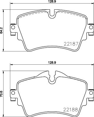 HELLA 8DB 355 026-641 - Тормозные колодки, дисковые, комплект avtokuzovplus.com.ua