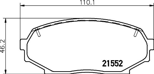 HELLA 8DB 355 027-051 - Гальмівні колодки, дискові гальма autocars.com.ua