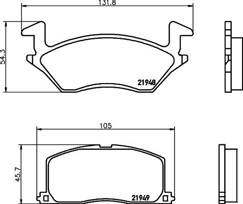 HELLA 8DB 355 027-391 - Гальмівні колодки, дискові гальма autocars.com.ua