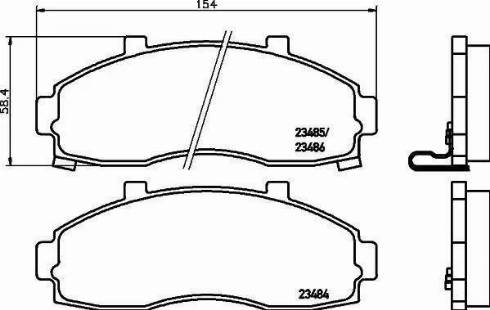 HELLA 8DB 355 009-951 - Тормозные колодки, дисковые, комплект autodnr.net