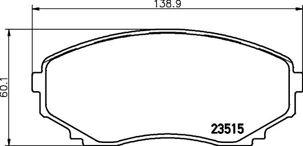 HELLA 8DB 355 027-611 - Гальмівні колодки, дискові гальма autocars.com.ua