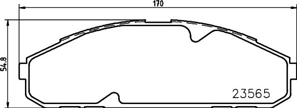 HELLA 8DB 355 027-671 - Гальмівні колодки, дискові гальма autocars.com.ua