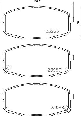 HELLA 8DB 355 028-091 - Тормозные колодки, дисковые, комплект avtokuzovplus.com.ua