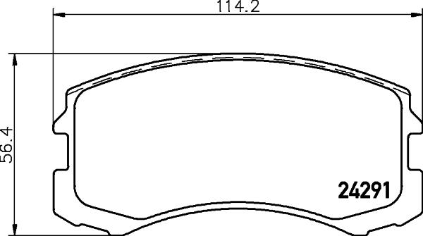 HELLA 8DB 355 028-391 - Тормозные колодки, дисковые, комплект autodnr.net