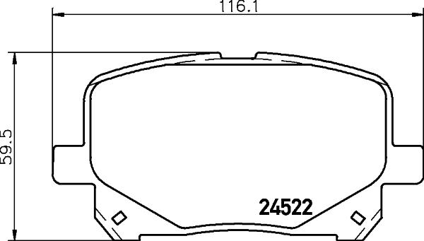 HELLA 8DB 355 028-591 - Тормозные колодки, дисковые, комплект autodnr.net