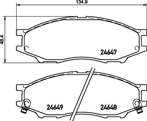 HELLA 8DB 355 028-681 - Гальмівні колодки, дискові гальма autocars.com.ua