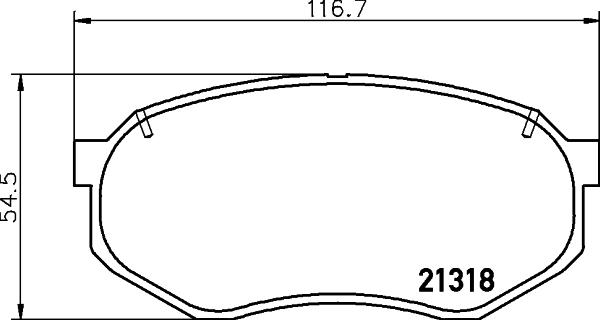 HELLA 8DB 355 029-251 - Гальмівні колодки, дискові гальма autocars.com.ua