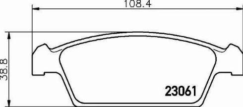 HELLA 8DB 355 017-001 - Тормозные колодки, дисковые, комплект avtokuzovplus.com.ua