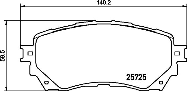 HELLA 8DB 355 029-321 - Тормозные колодки, дисковые, комплект avtokuzovplus.com.ua