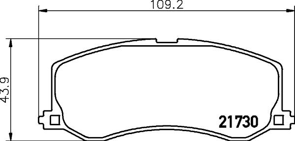 HELLA 8DB 355 029-471 - Тормозные колодки, дисковые, комплект avtokuzovplus.com.ua