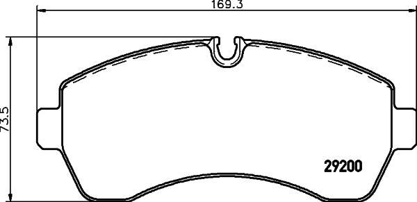 HELLA 8DB 355 030-751 - Гальмівні колодки, дискові гальма autocars.com.ua