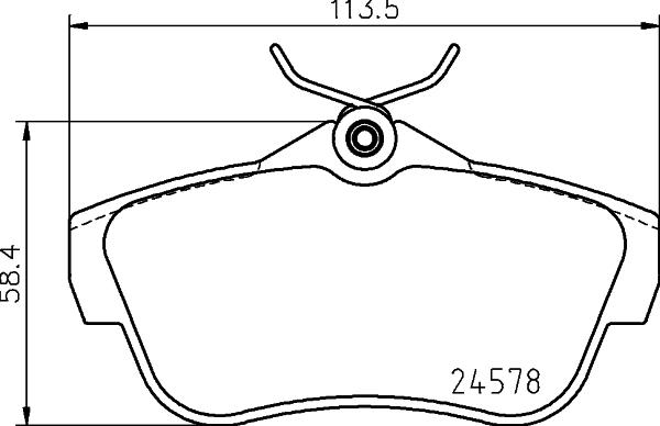 HELLA 8DB 355 031-661 - Тормозные колодки, дисковые, комплект avtokuzovplus.com.ua