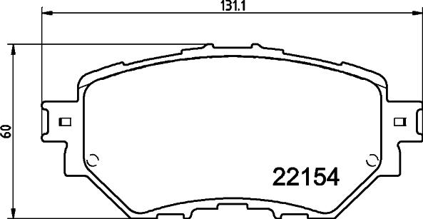 HELLA 8DB 355 032-091 - Гальмівні колодки, дискові гальма autocars.com.ua