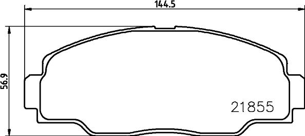 HELLA 8DB 355 032-381 - Гальмівні колодки, дискові гальма autocars.com.ua